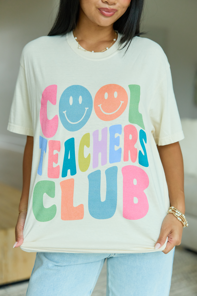 Cool Teachers Club Ivory Graphic Tee