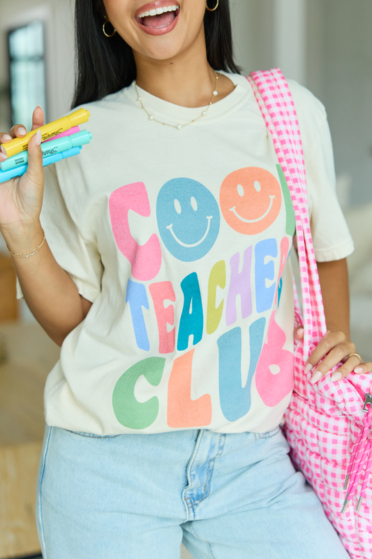 Cool Teachers Club Ivory Graphic Tee