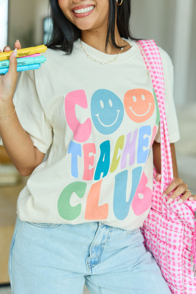 Cool Teachers Club Ivory Graphic Tee