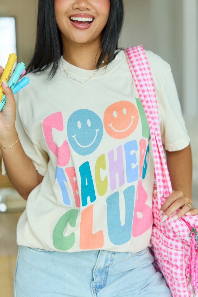 Cool Teachers Club Ivory Graphic Tee