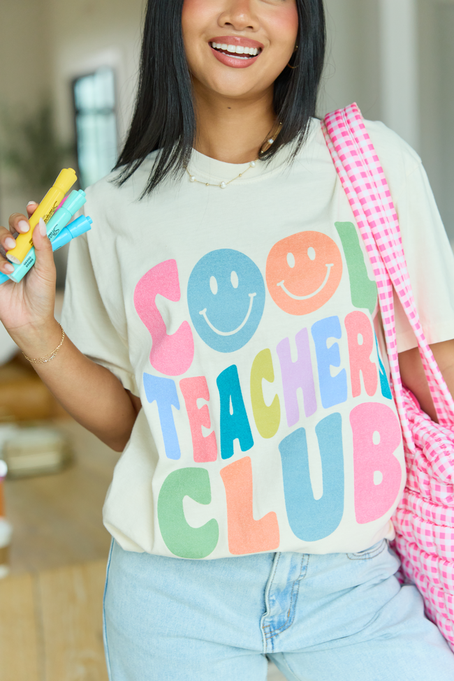 Cool Teachers Club Ivory Graphic Tee