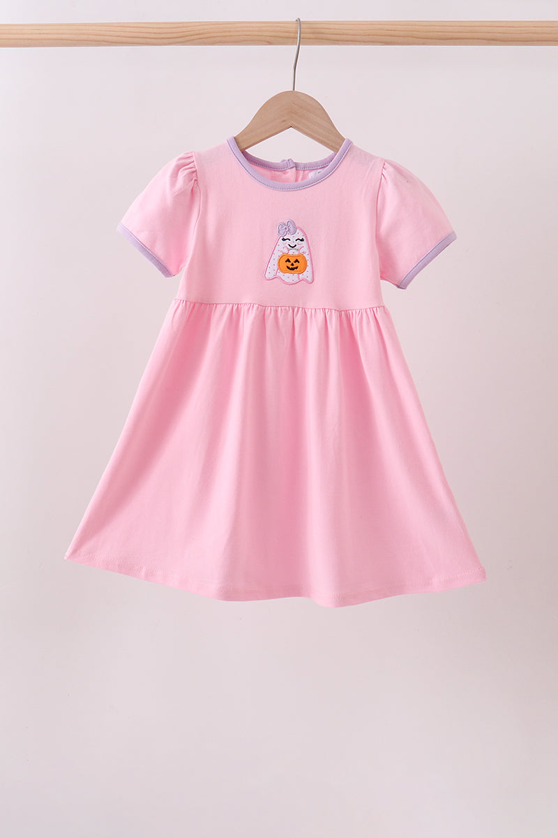 ghost pumpkin embroidery dress