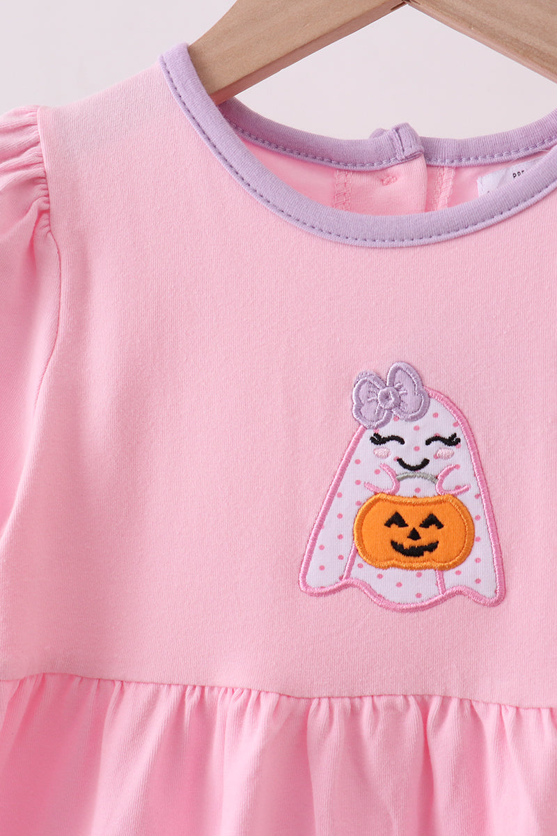 ghost pumpkin embroidery dress