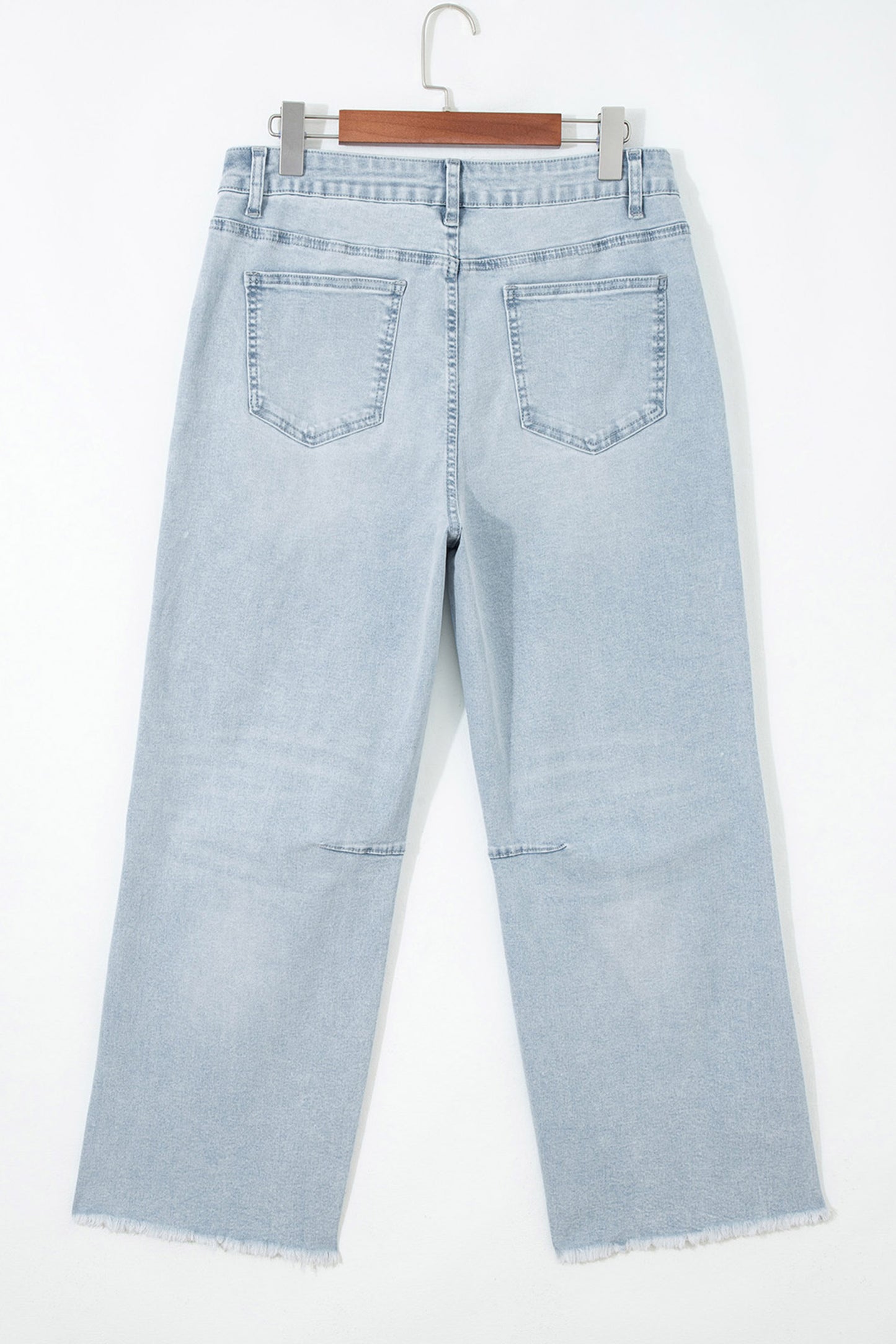 Sequin Football Pattern Raw Hem Jeans