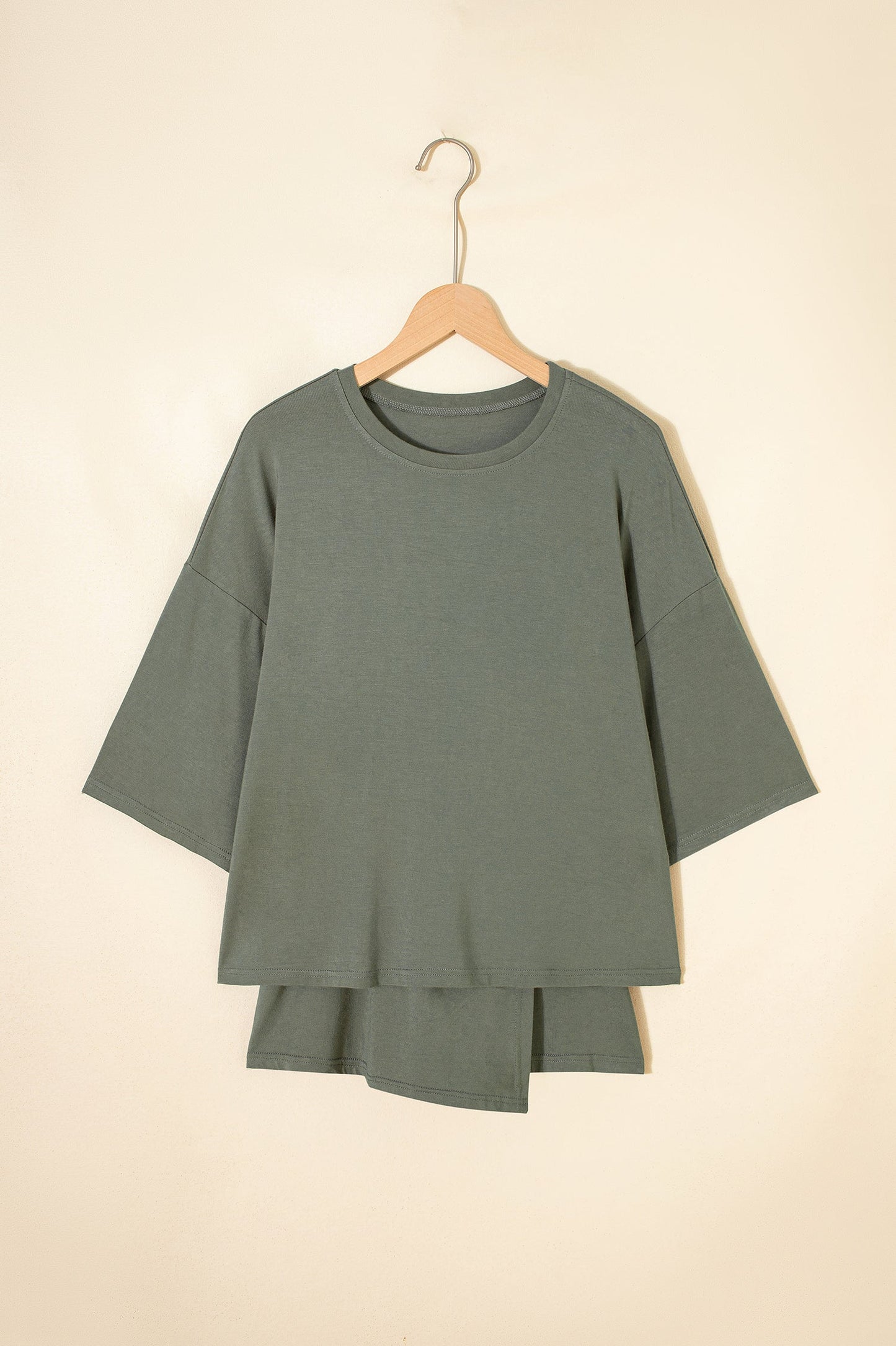 Laurel Green Oversized Tee Tie Wrap Mini Skort Set