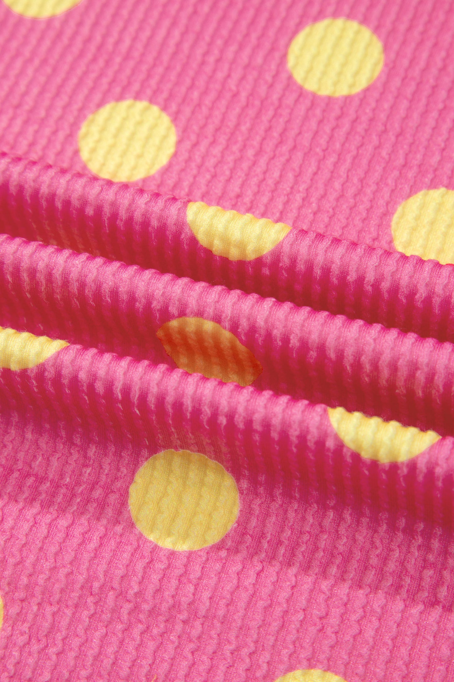 Ribbed Polka Dot Print Tee