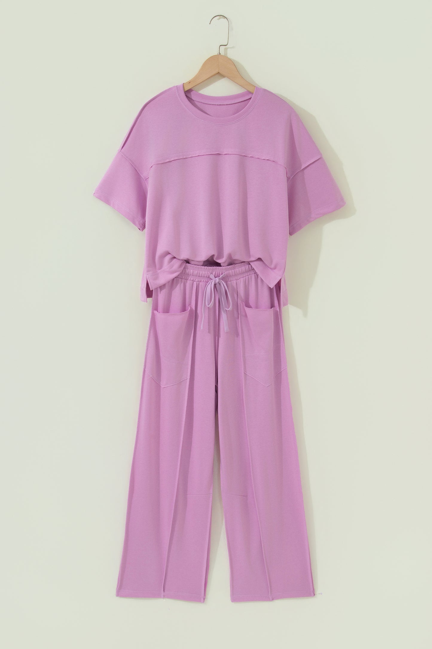 Drop Shoulder Boxy Tee and Barrel Pants Set