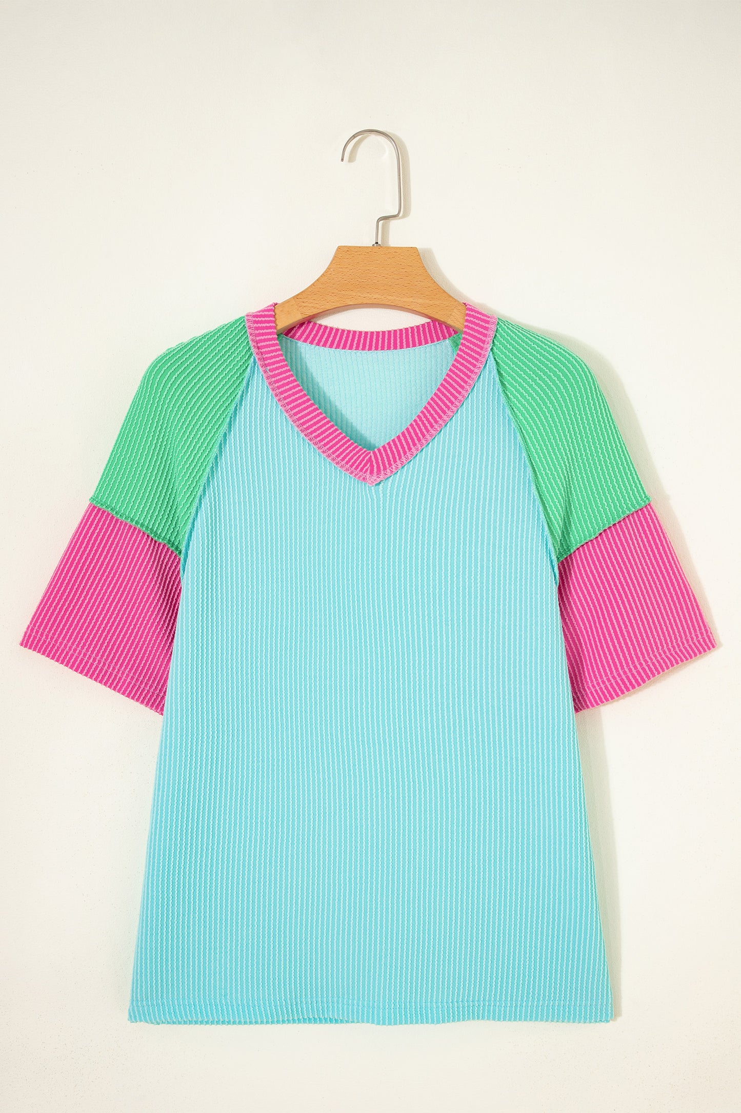 Colorblock Twisted Ribbed Tee