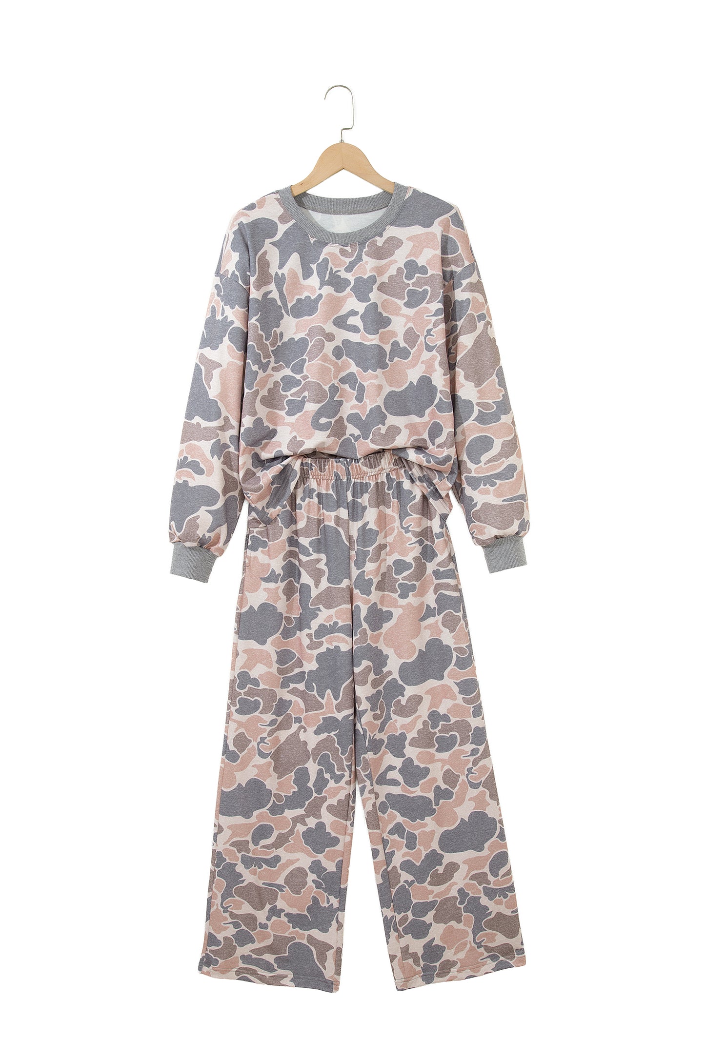 Camouflage Print Pants Set