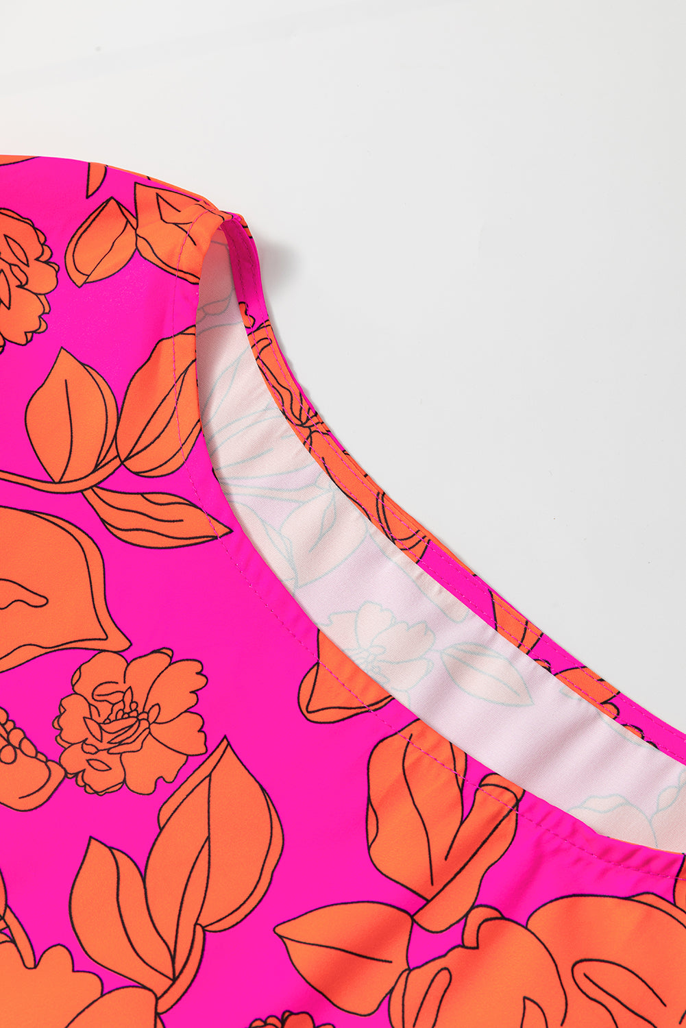 Ruffled Sleeve Floral Dress
