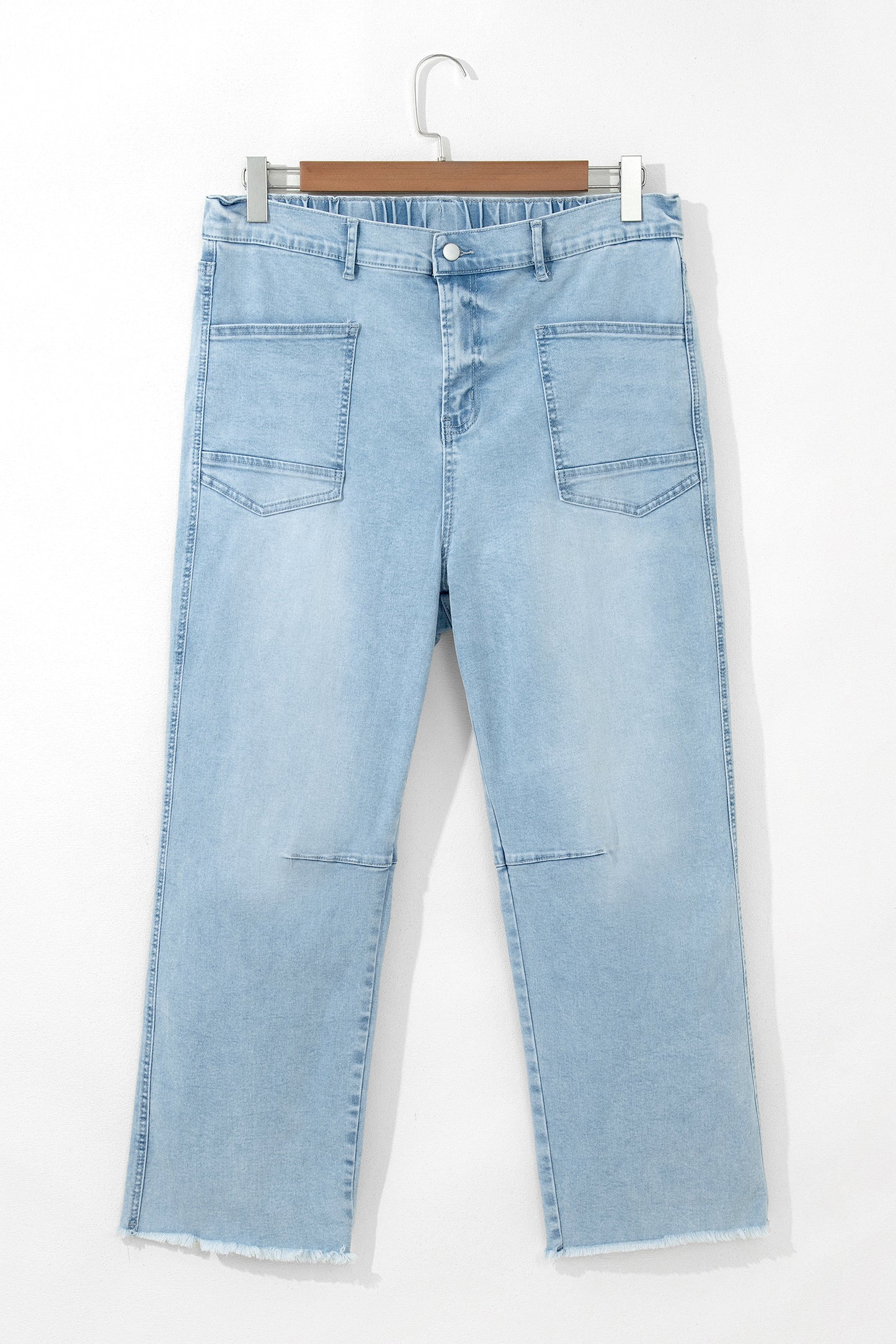 Patch Pocket Raw Cut Shift Jeans