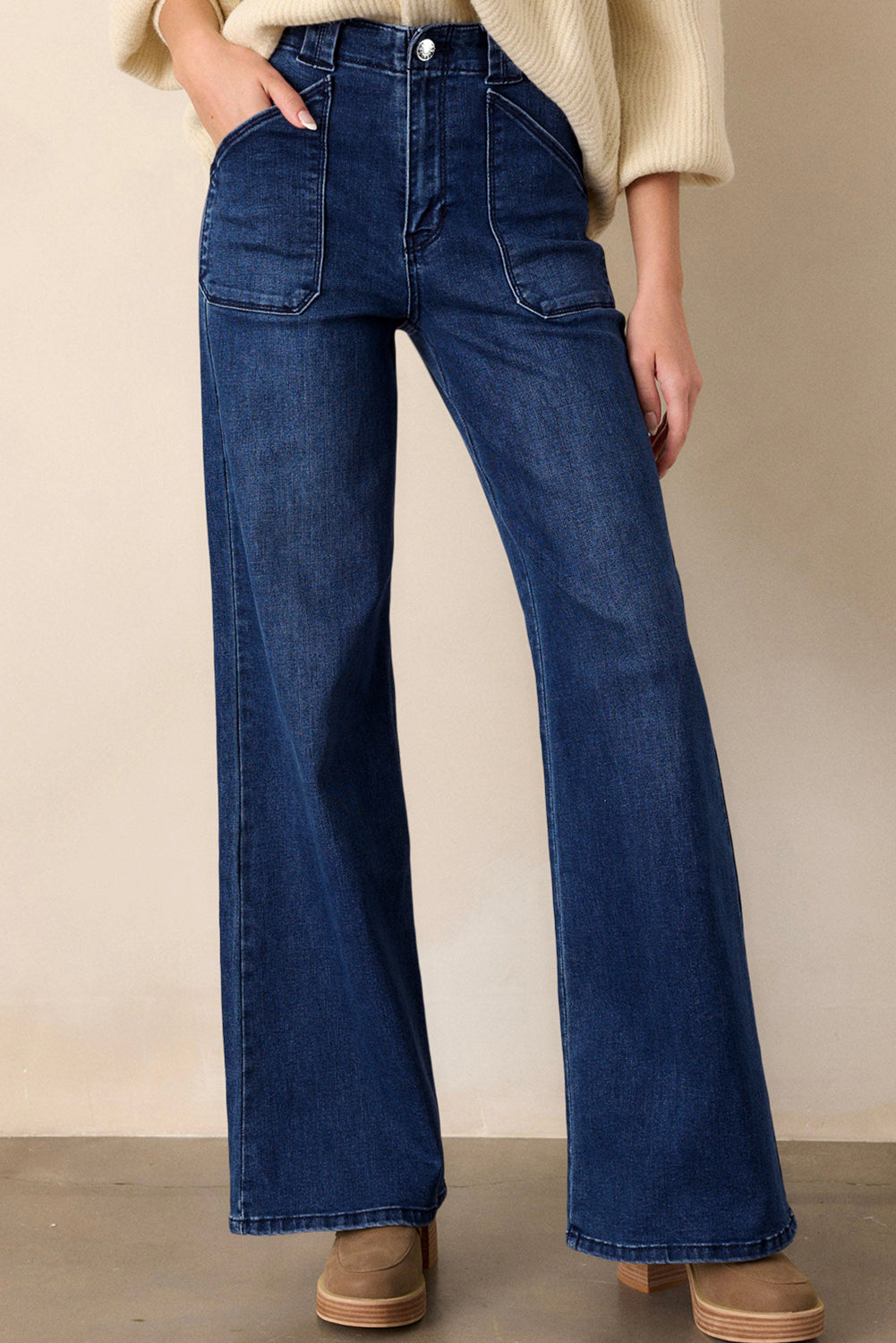 Straight Leg Mid-rise Shift Jeans