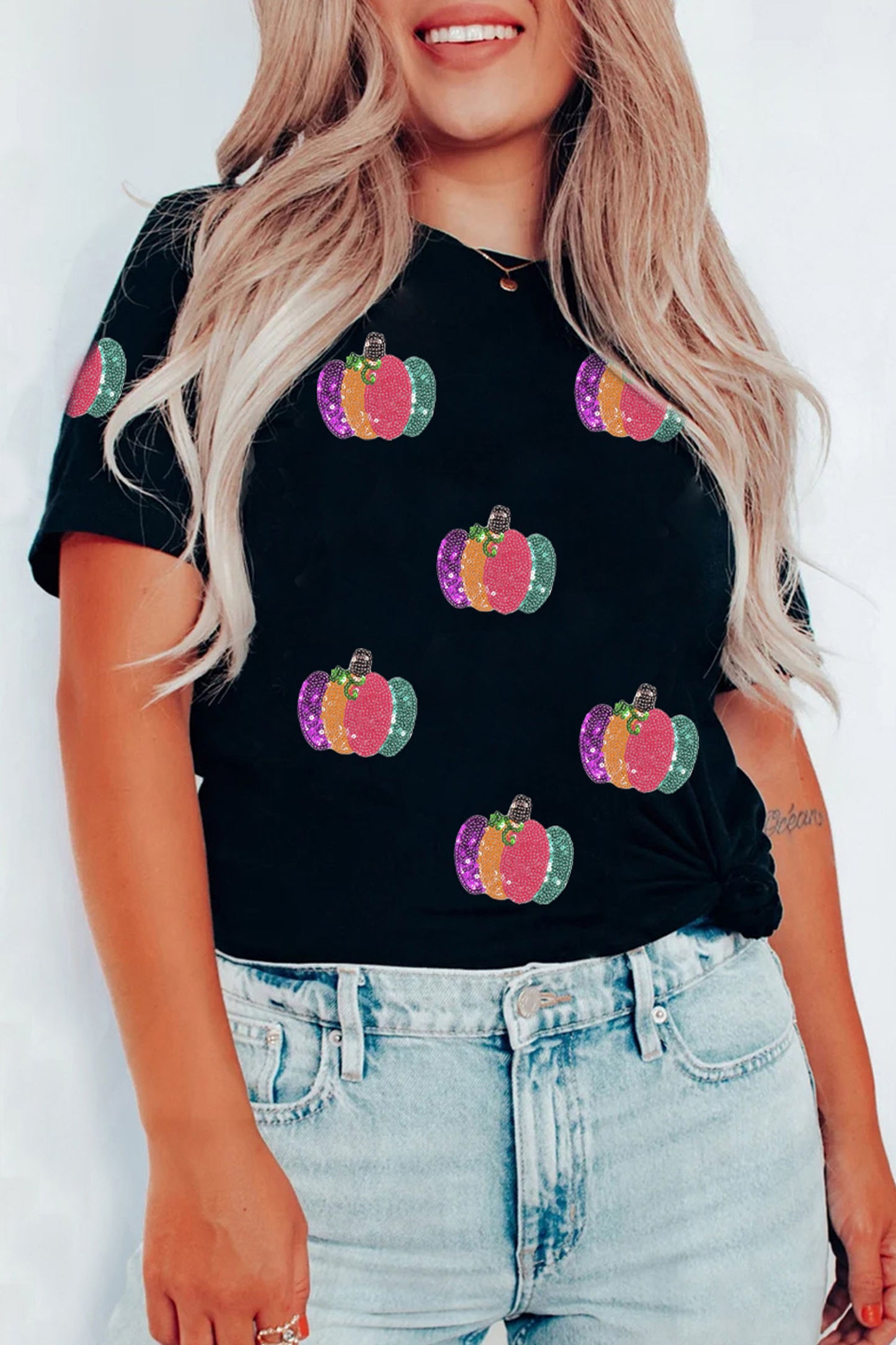 Pumpkin Graphic Casual T Shirt