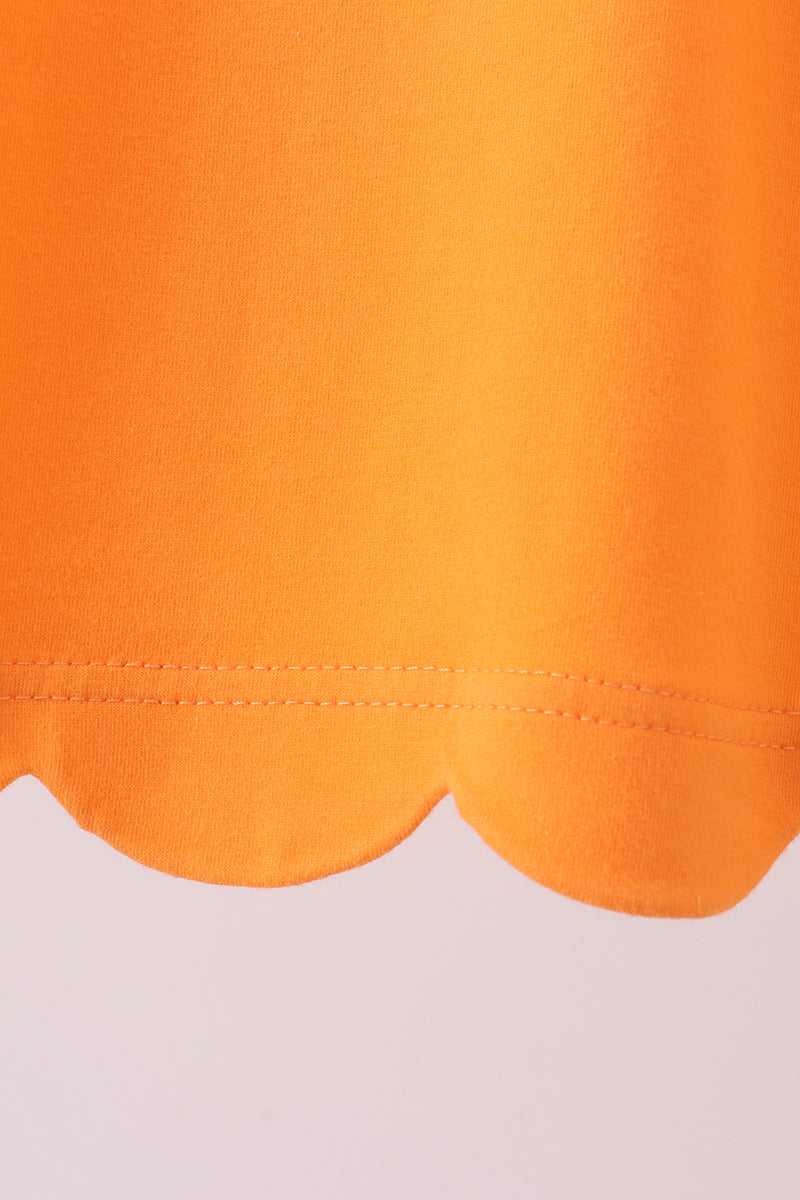flutter sleeve scalloped top