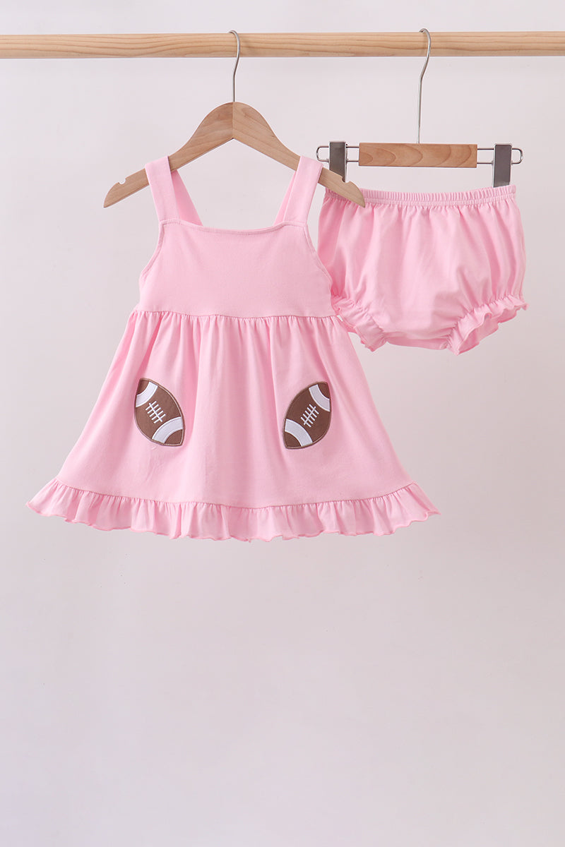 football applique bloomer set