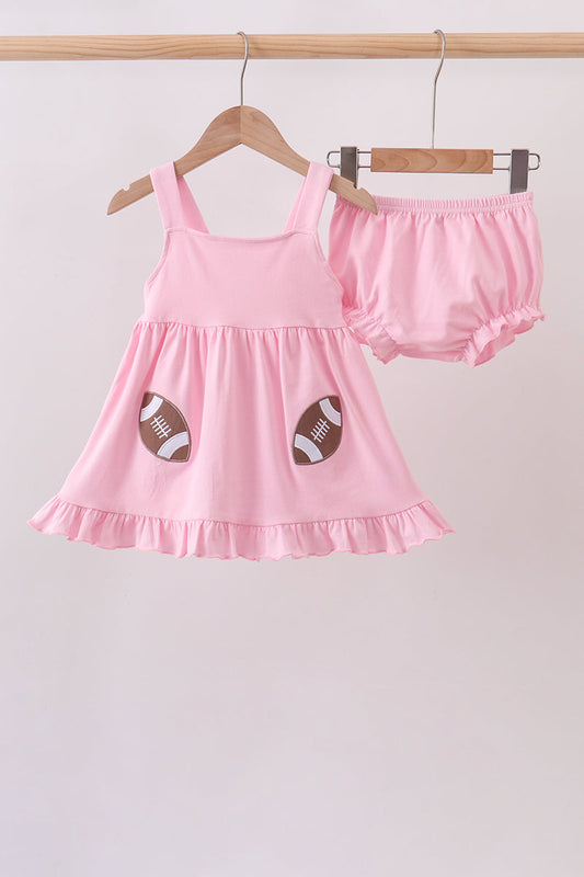 football applique bloomer set