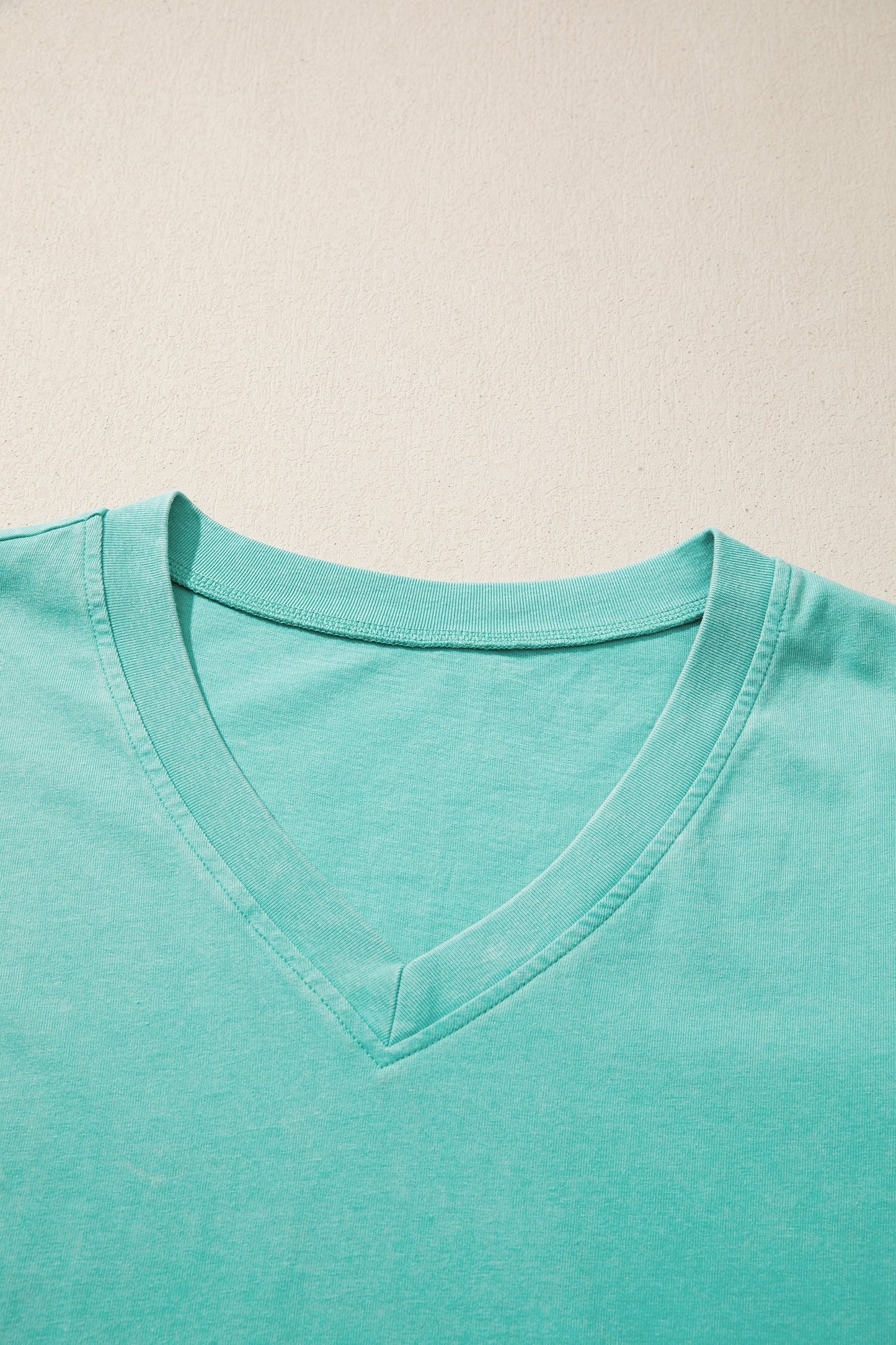 Mineral Wash V Neck Tee Matching Skort Set