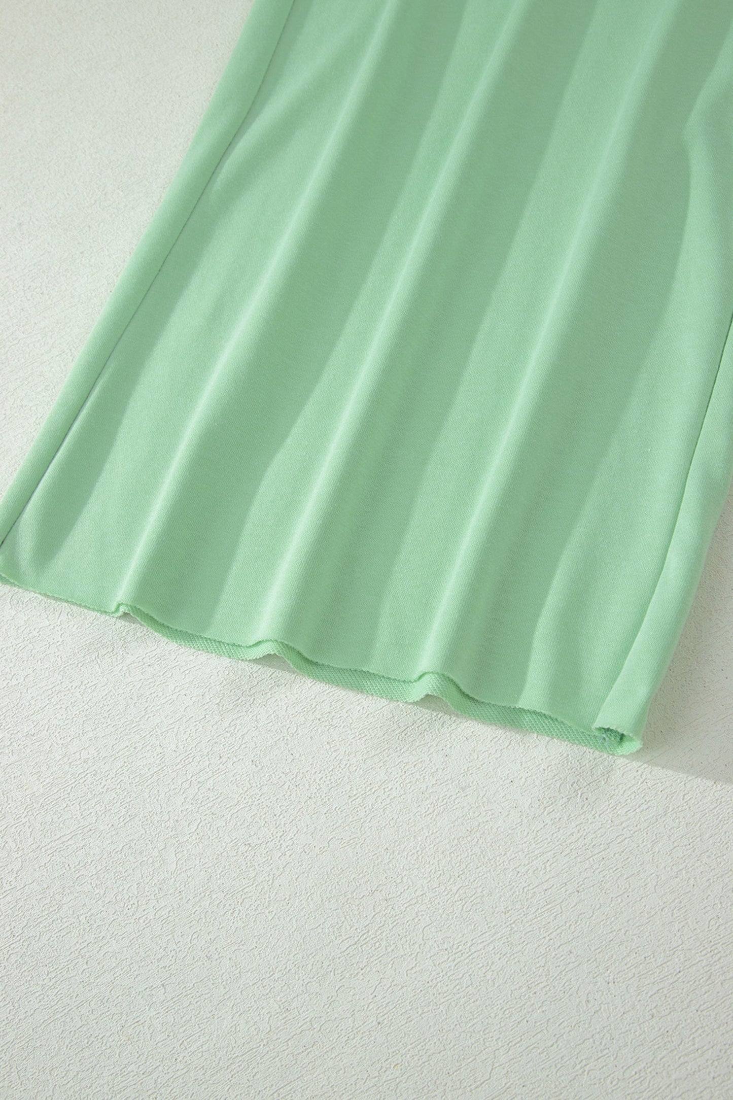 Ribbed Trim Pants Set