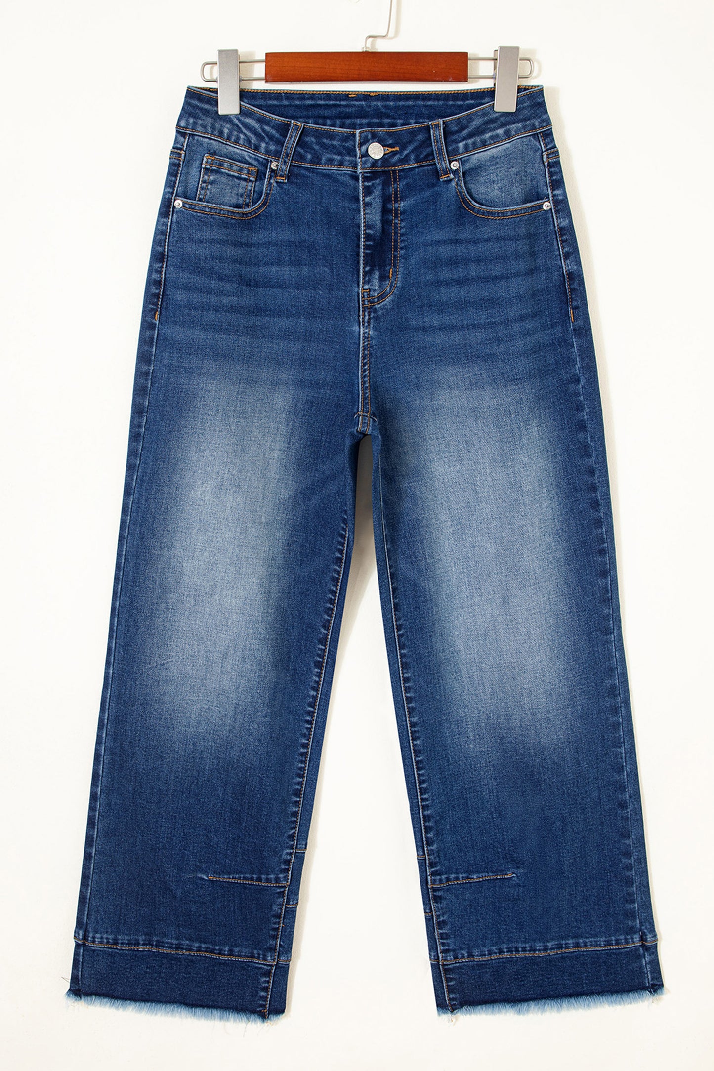 Raw Hem Ankle Length Jeans