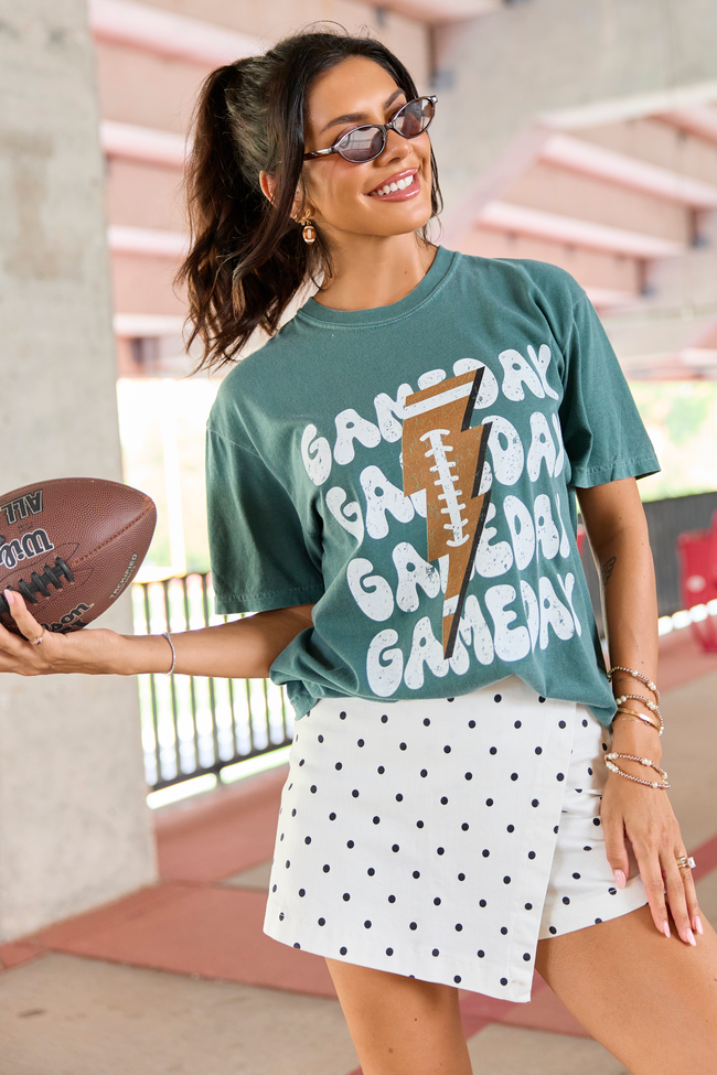Gameday Football Dark Green Graphic Tee