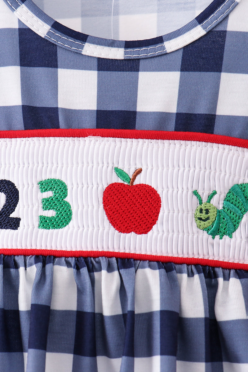 Apple Smocked Gingham Bloomer Set