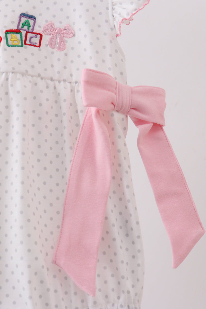 ABC embroidery dot bubble
