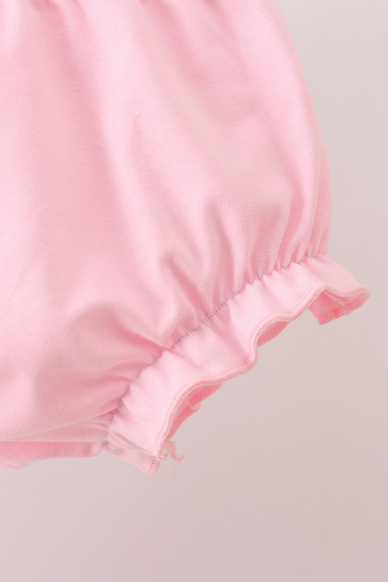 ABC embroidery gingham bloomer set