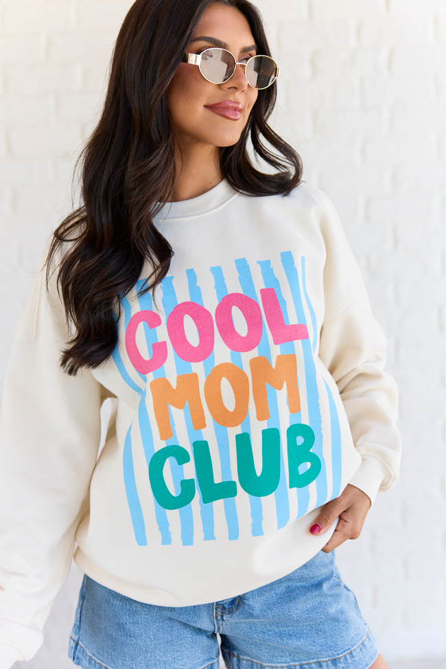 Cool Mom Club Cream Graphic Sweatshirt