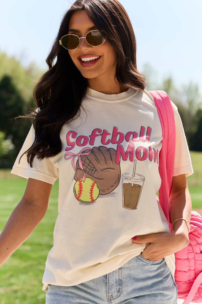 Softball Mom Ivory Comfort Colors Graphic Tee