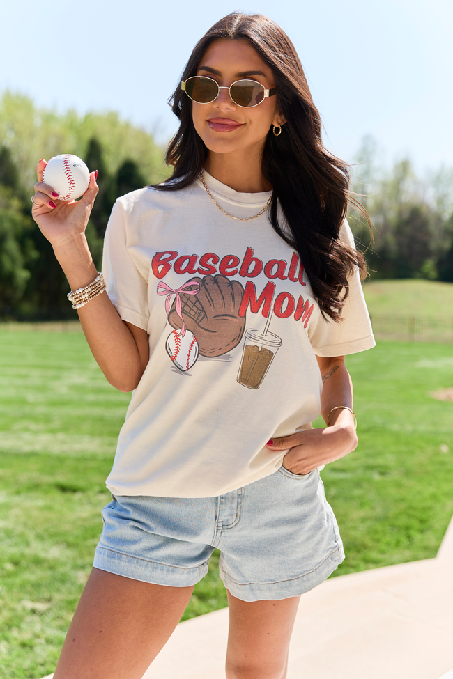 Baseball Mom Ivory Comfort Colors Graphic Tee