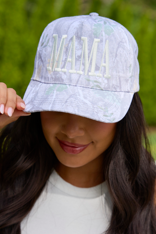 Mama White Camo Trucker Hat