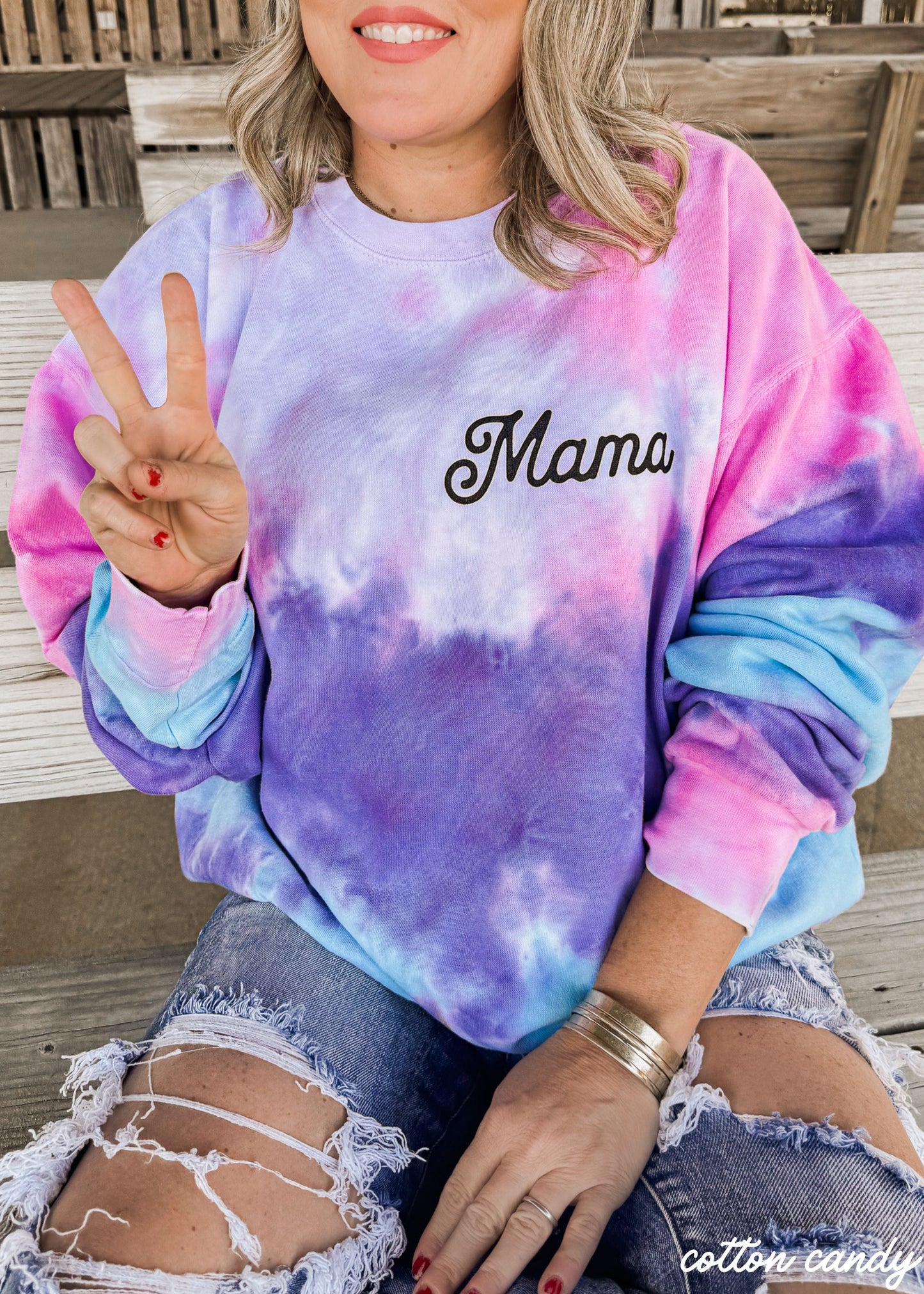 Mama Pocket Tie Dye Sweatshirt