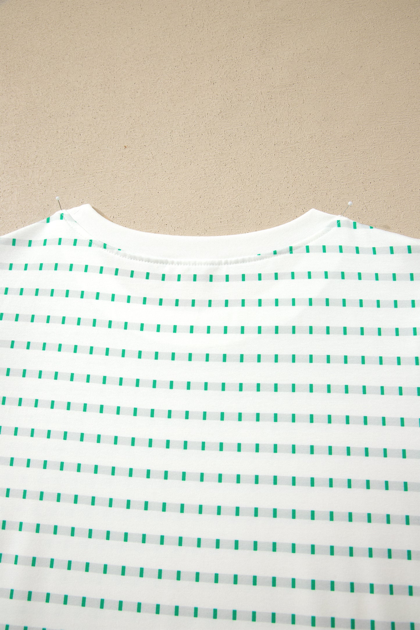 Striped Short Puff Sleeve Top