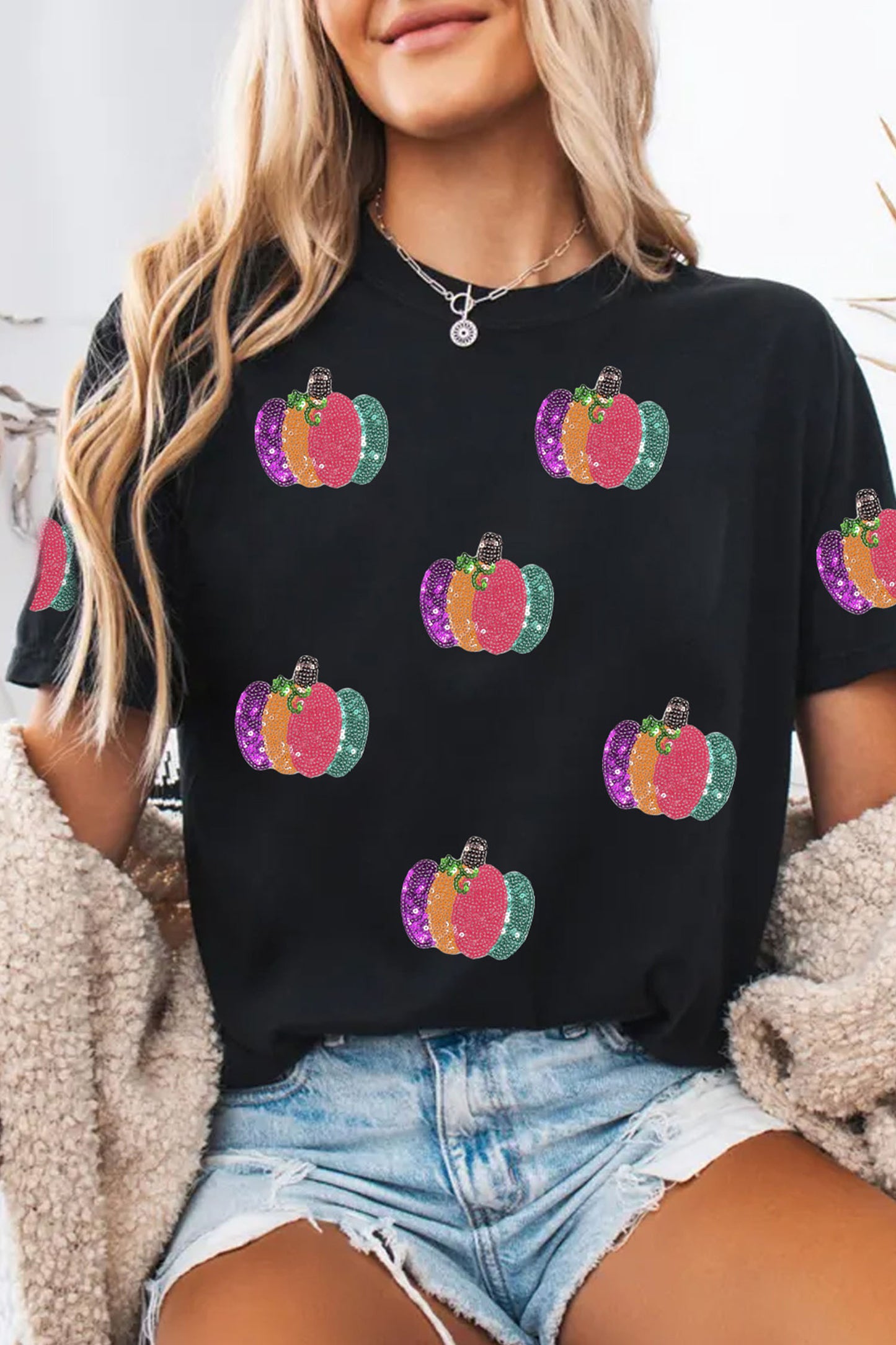 Pumpkin Graphic Casual T Shirt