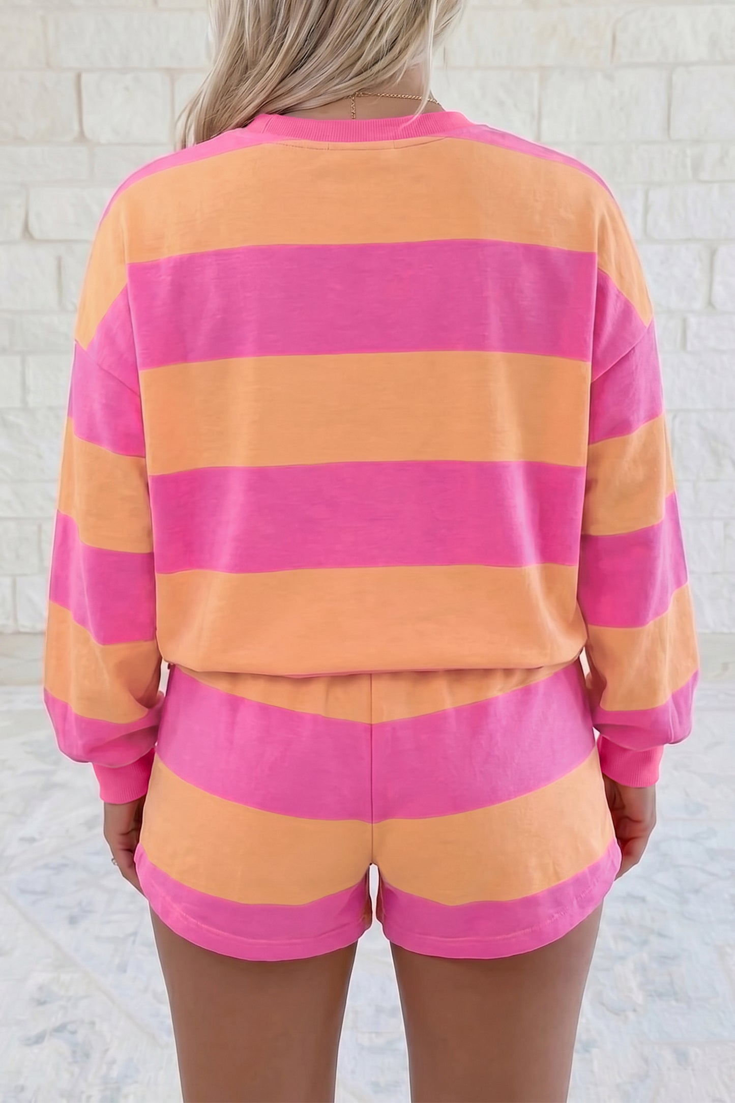 Long Sleeve Casual Short Set