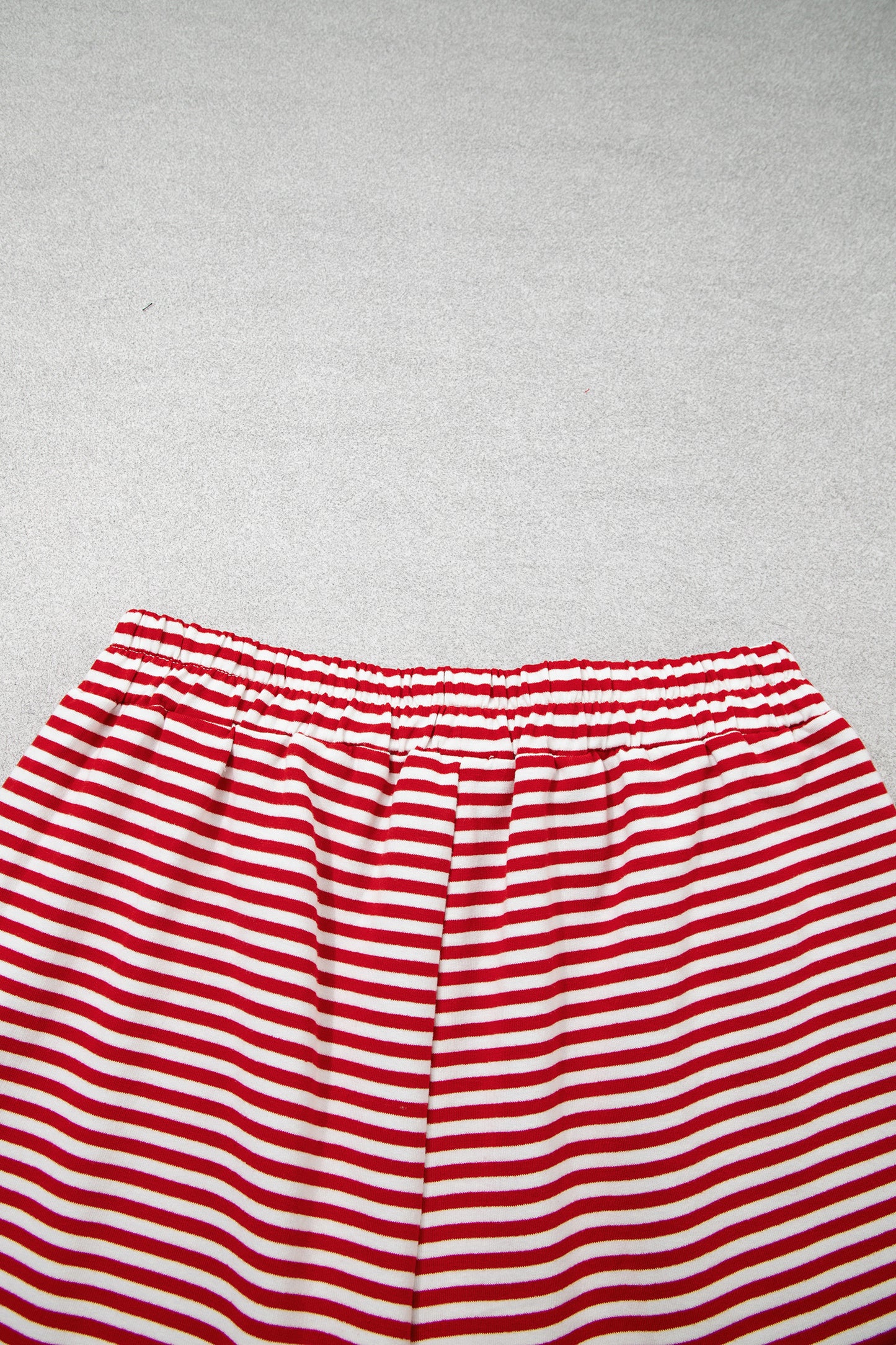 Pink Stripe Oversize Mock Neck Sweatshirt and Shorts Set