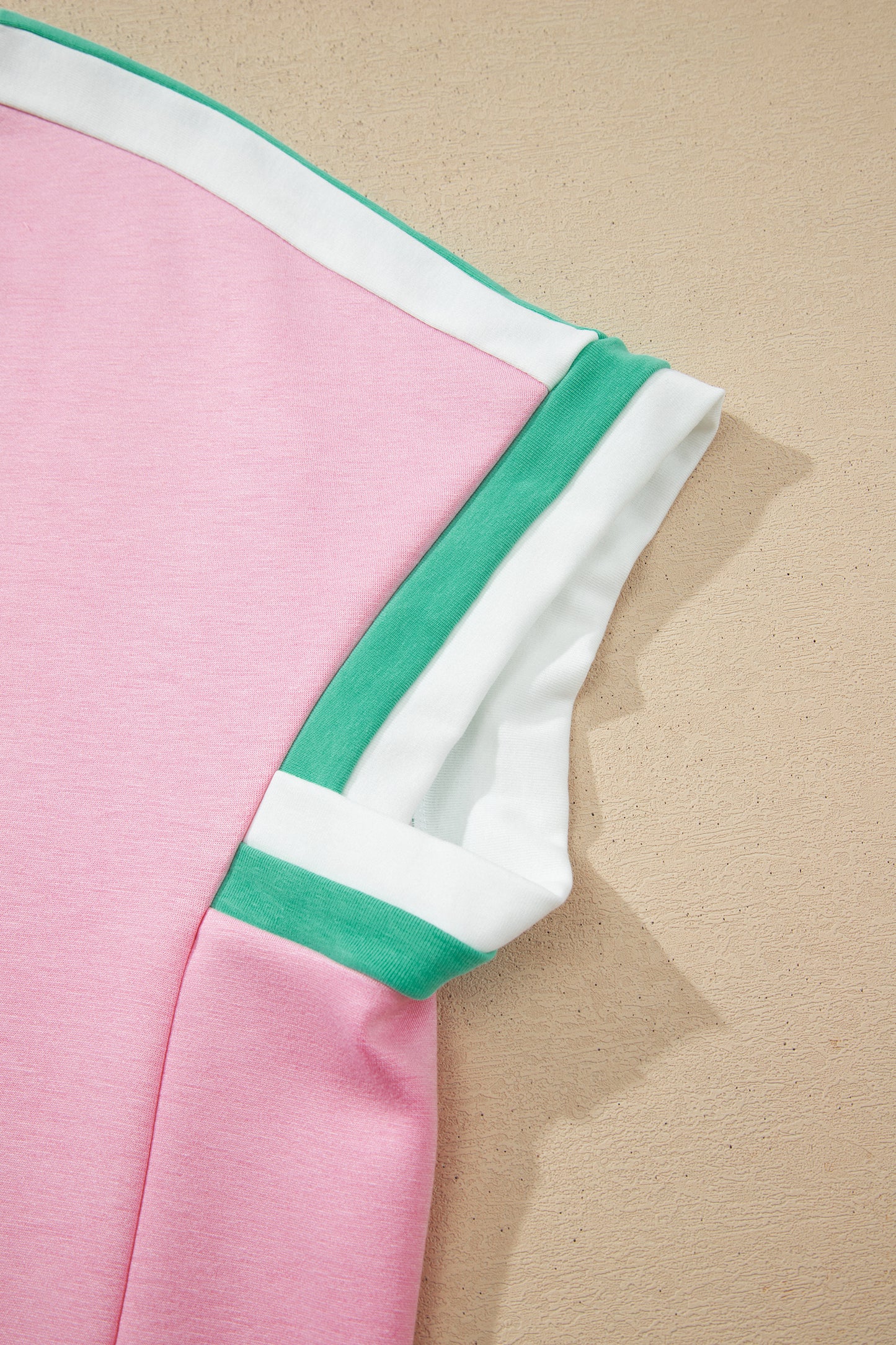 Striped Trim Short Set
