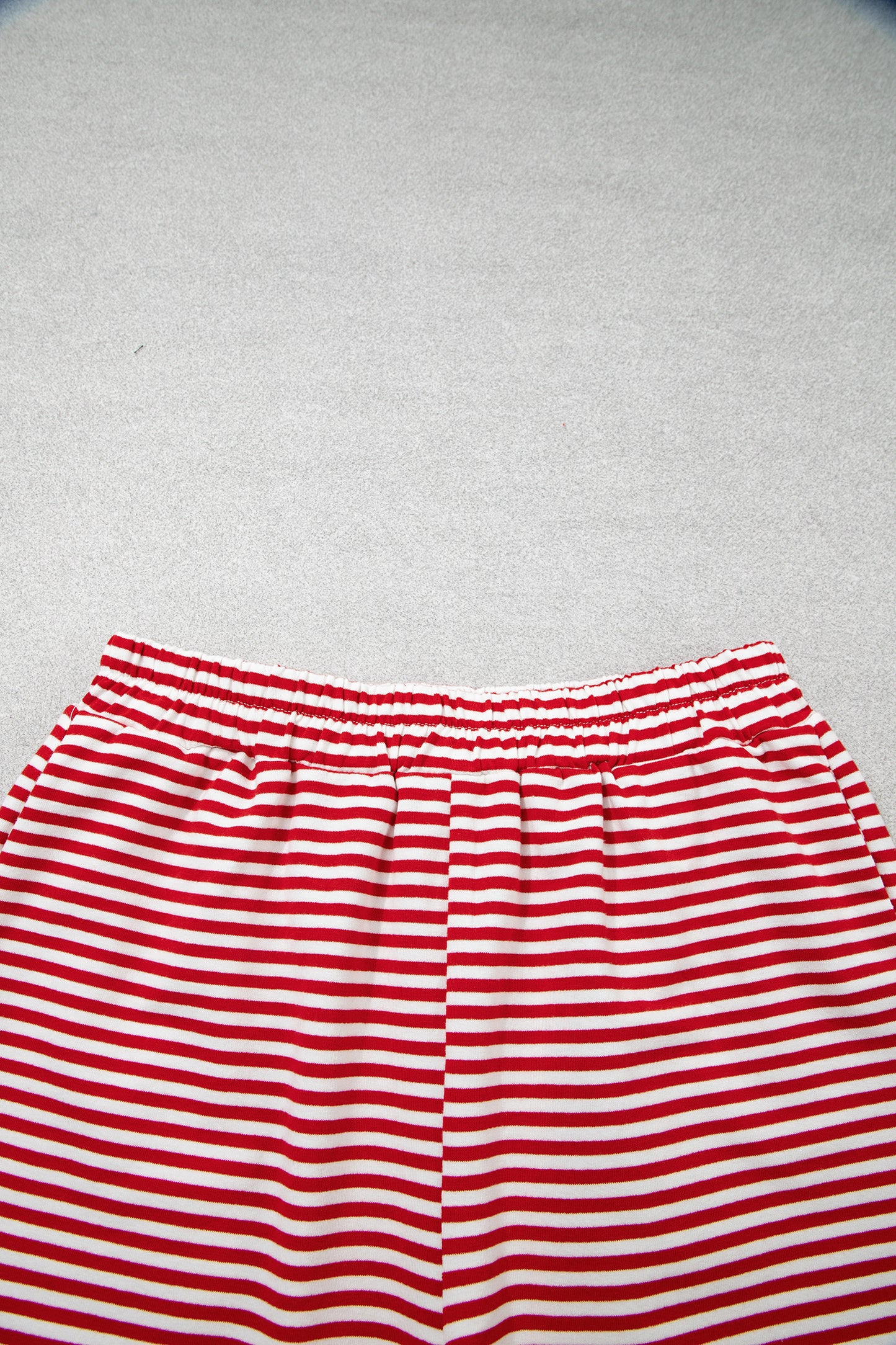 Pink Stripe Oversize Mock Neck Sweatshirt and Shorts Set