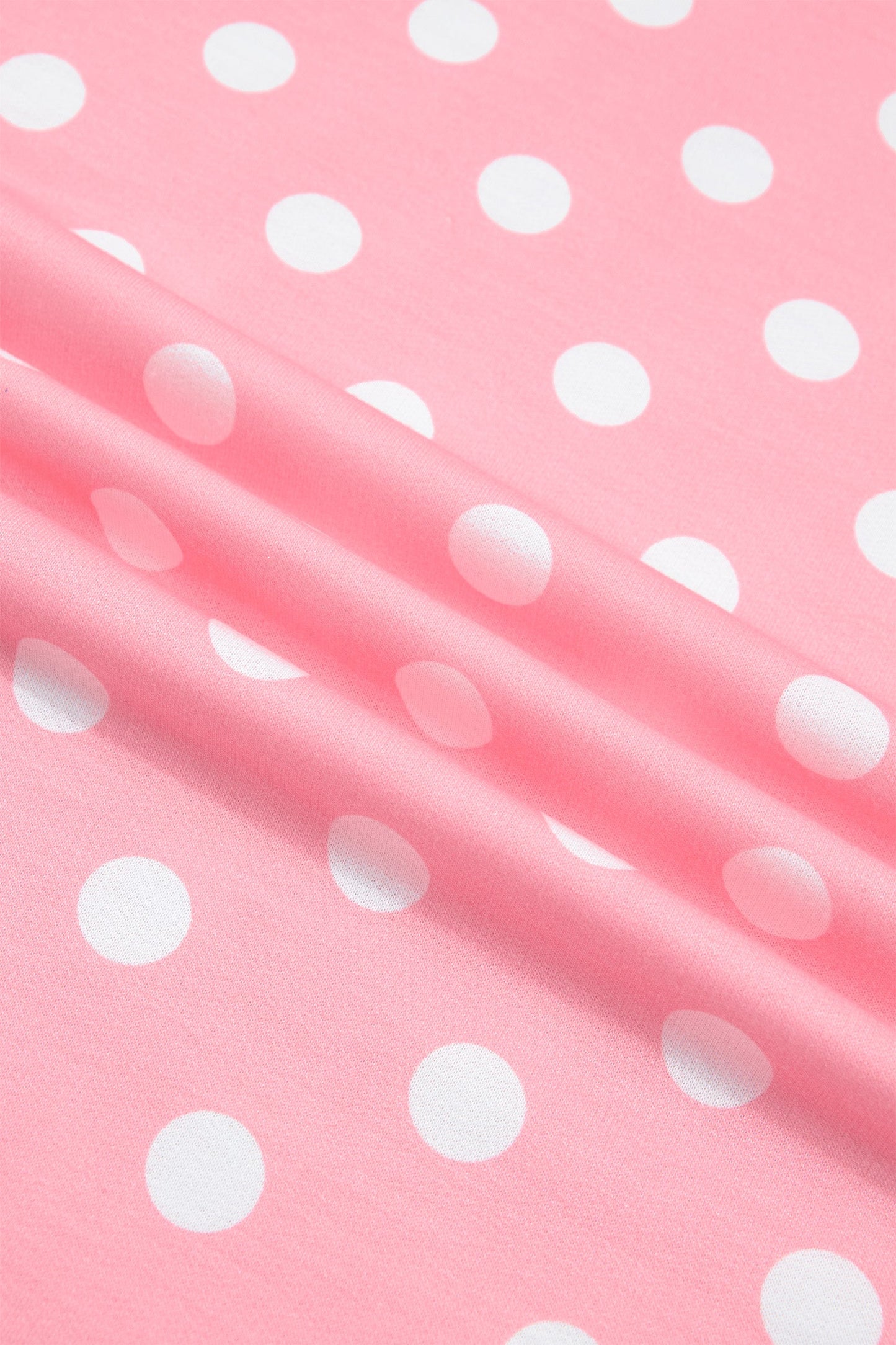 Sky Blue Polka Dot Oversized Top Drawstring Short Set