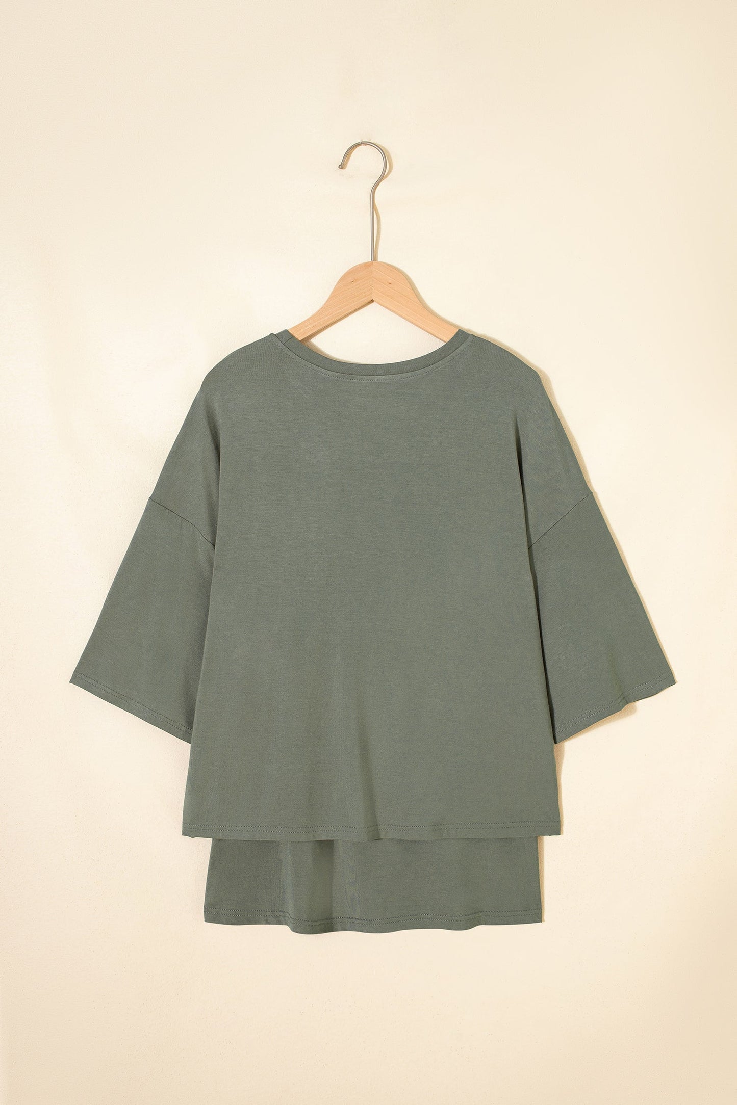 Laurel Green Oversized Tee Tie Wrap Mini Skort Set