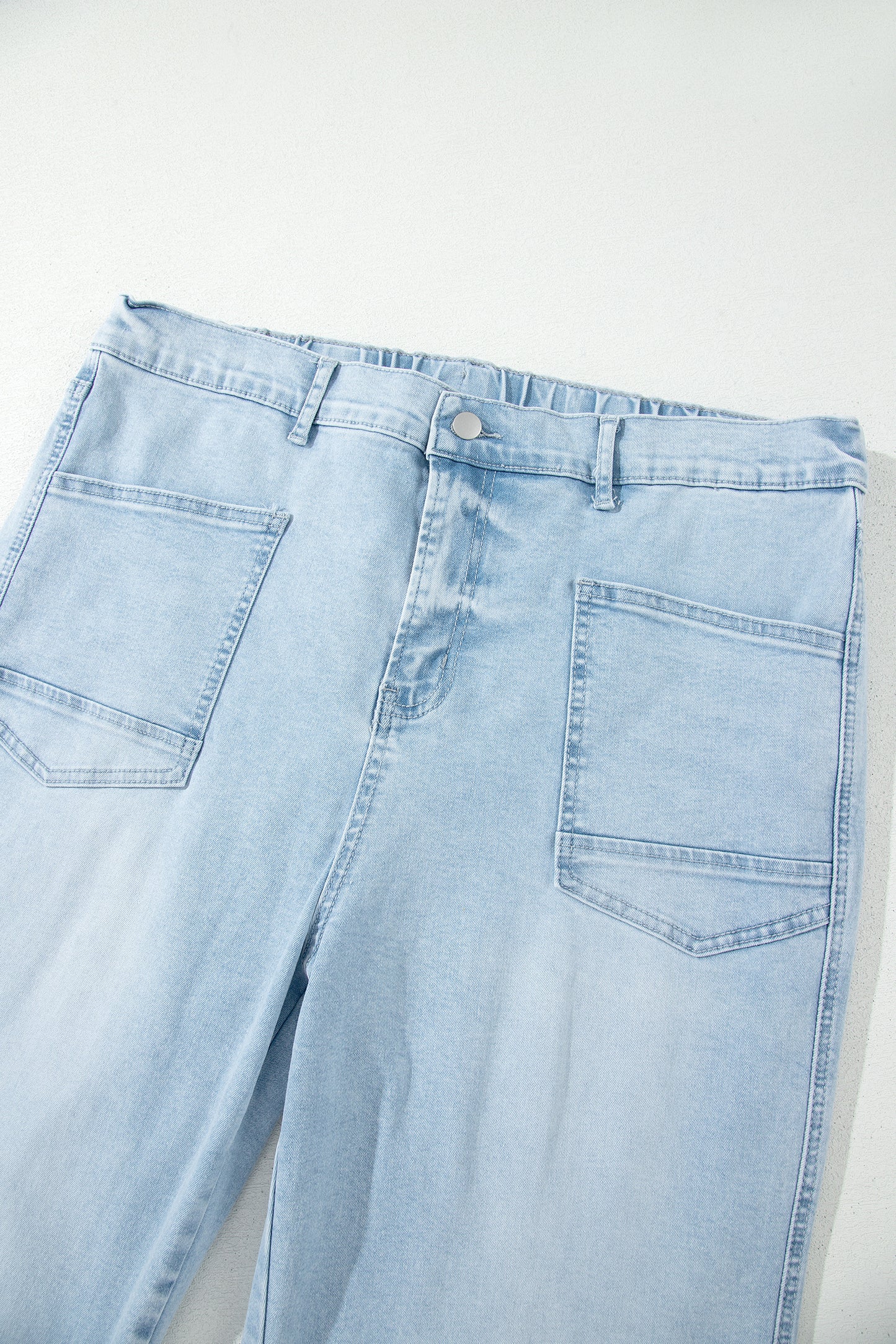 Patch Pocket Raw Cut Shift Jeans
