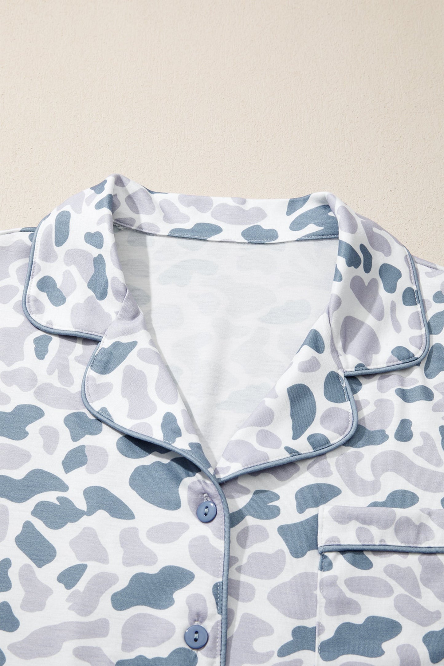 Camouflage Print Pajama Set