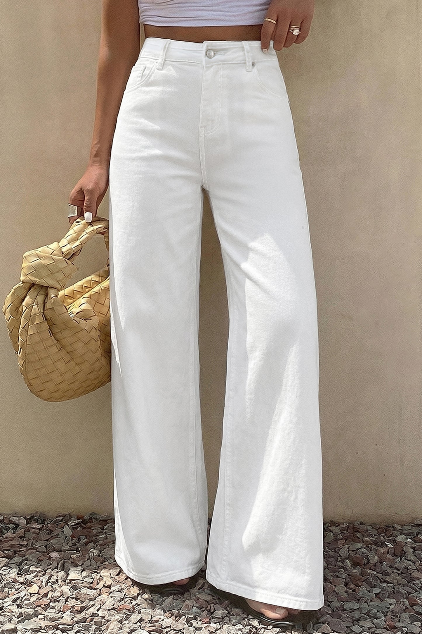 White Loose Casual Jeans