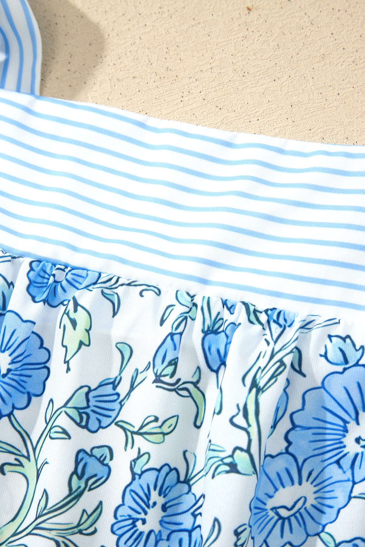 Floral Striped Short Set