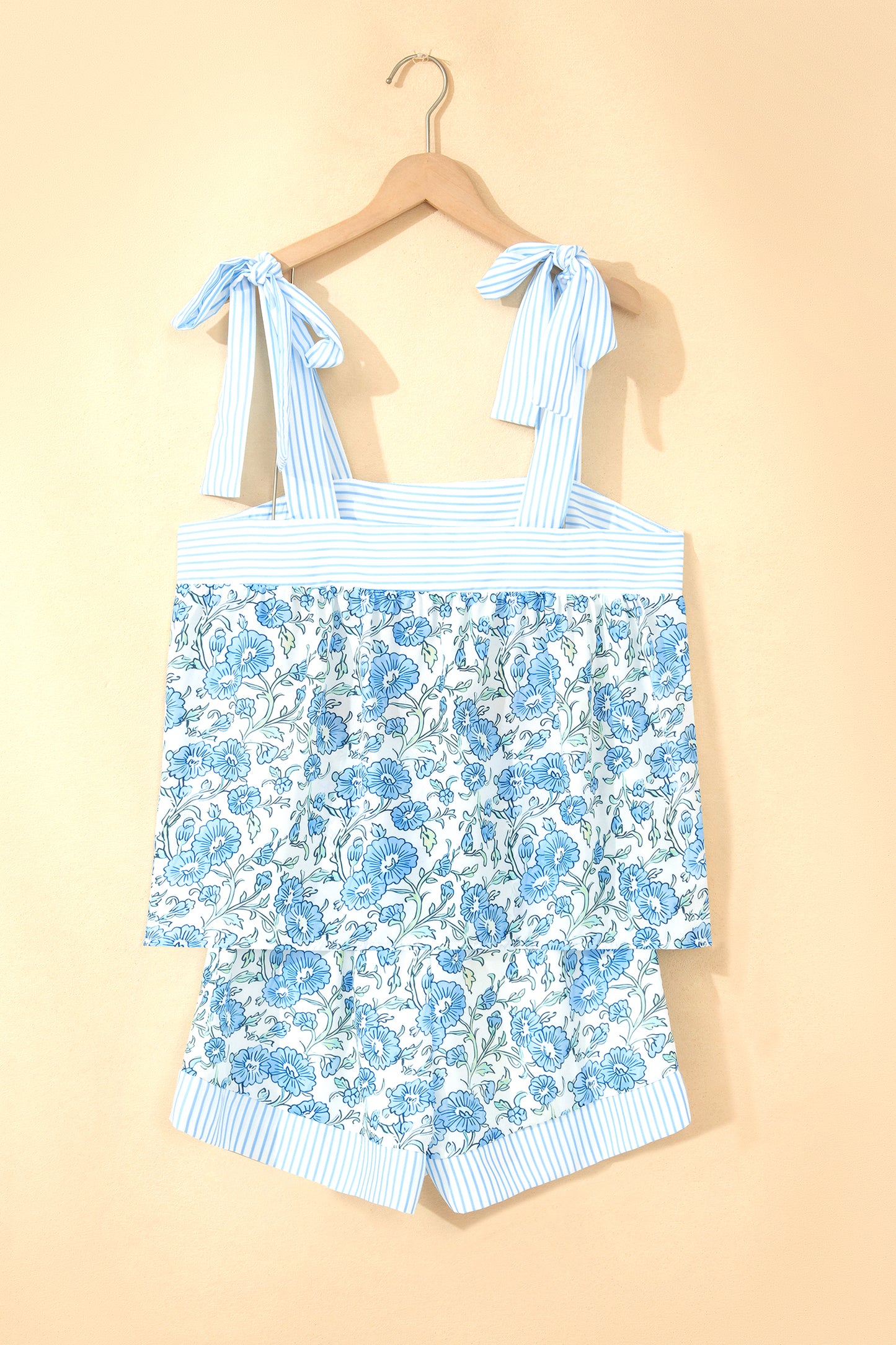 Floral Striped Short Set