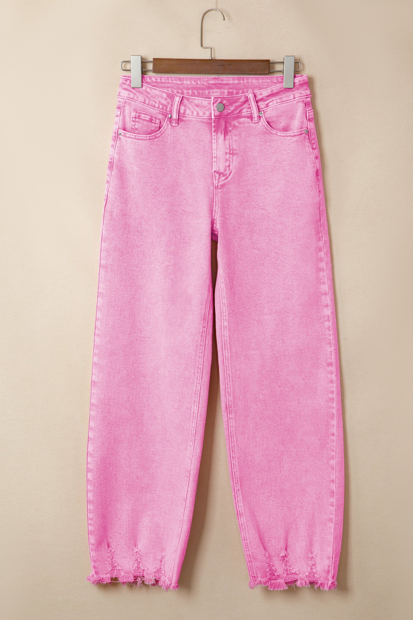 Pink Acid Wash High Waist Shift Jeans