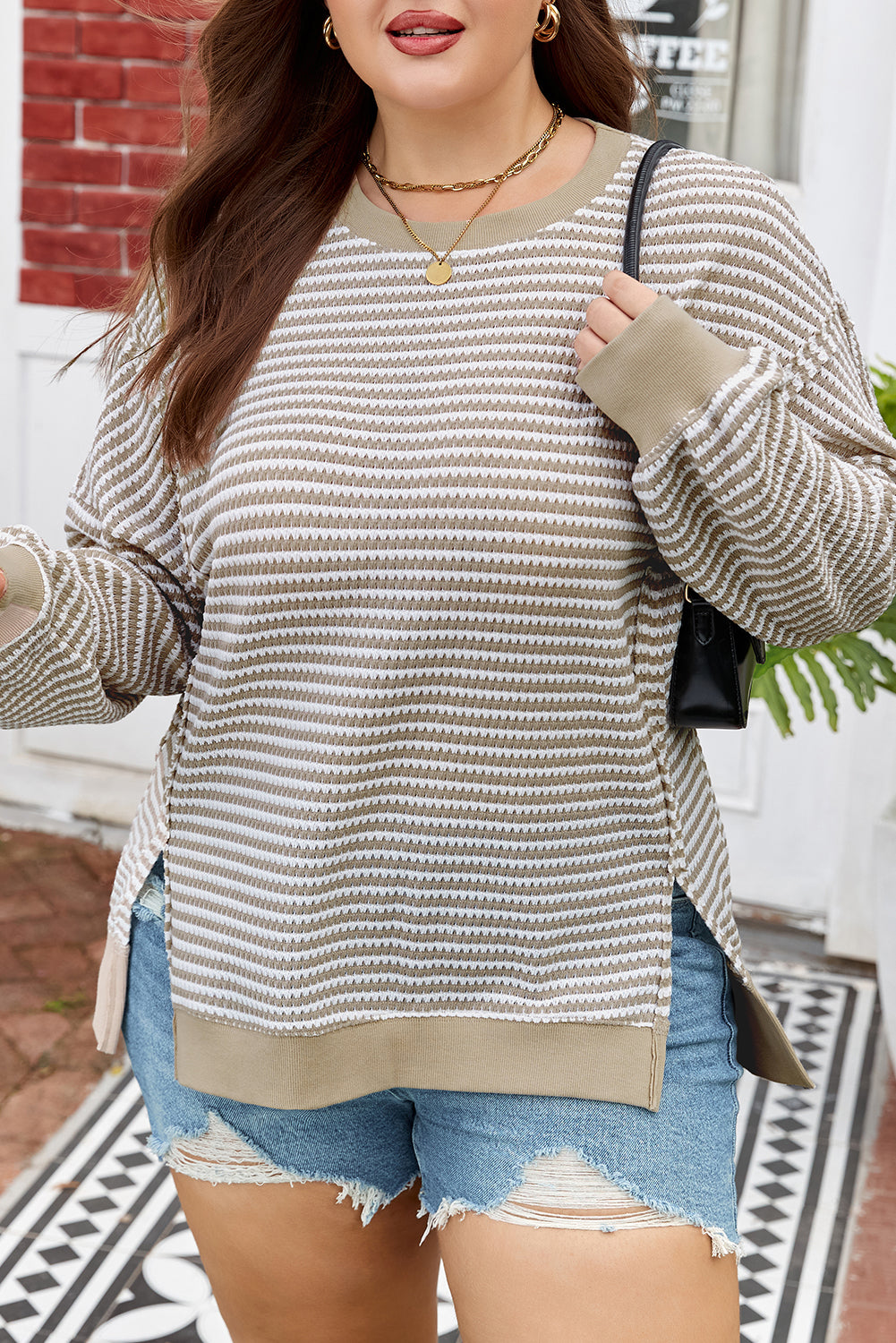 Knit Ribbed Long Sleeve Top
