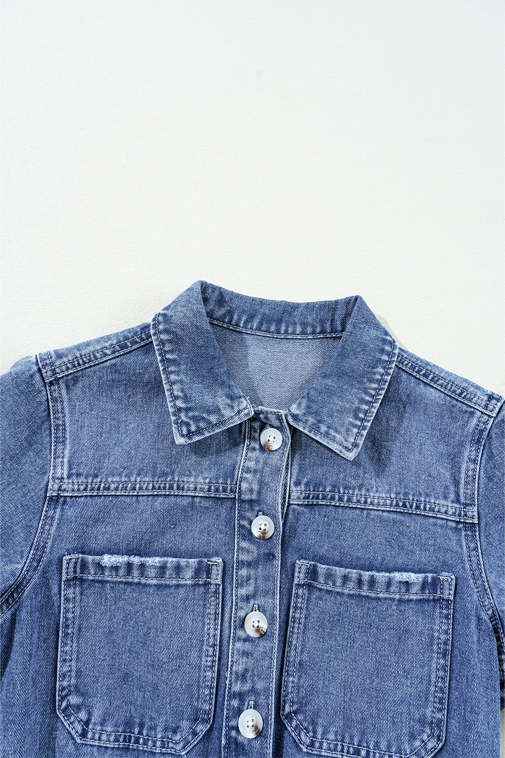 Denim Short Sleeve Romper