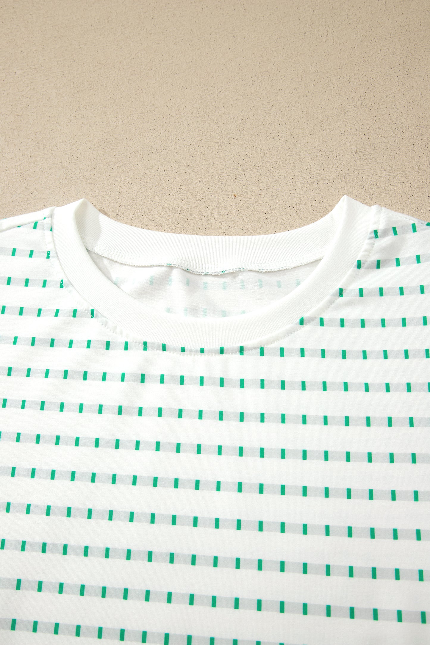 Striped Short Puff Sleeve Top